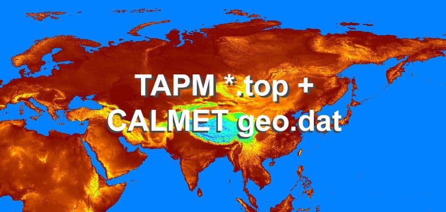 TAPM (*.top) + CALMET (geo.dat)